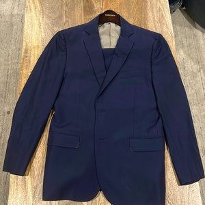 Brooks Brothers navy suit.